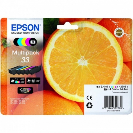 Epson Multipack 33 Orange - 5 Cartouches jet d'encre d'origine