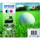 Epson Pack 34 XL Balle de golf - 4 Cartouches jet d'encre d'origine