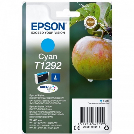 Epson T1292 Cyan Pomme - Cartouche jet d'encre d'origine
