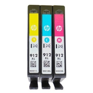 Rachat cartouche encre HP 912XL Couleur - 3YL81AE /  3YL82AE / 3YL83AE vide