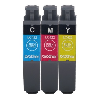 Rachat cartouche encre Brother - LC422C / LC422M / LC422Y vide