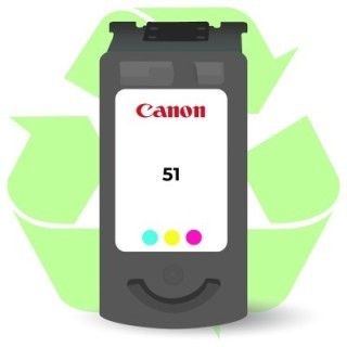 Rachat cartouche encre Canon CL 51 Couleur recyclée ou remanufacturée vide