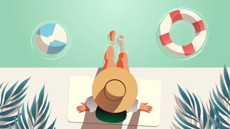 Personne qui finance ses vacances d'été avec le rachat de cartouche d'encre