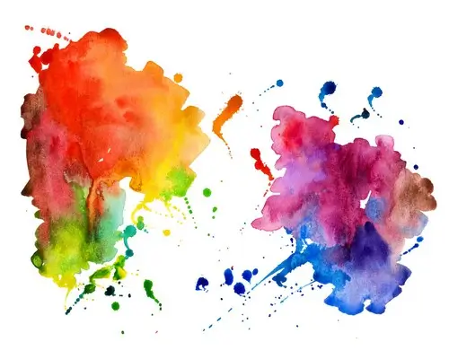Tache d'encre de couleur