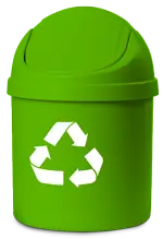 Poubelle recyclage verte
