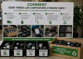 Un rachat de cartouches d'encre trié