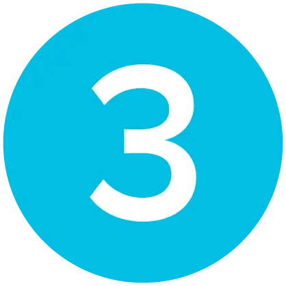 Numéro 3 bleu