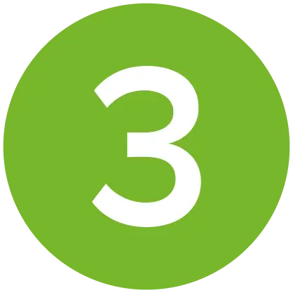 Visuel vert de l'étape 3 du recyclage de cartouche d'imprimante