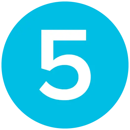 Numéro 5 bleu